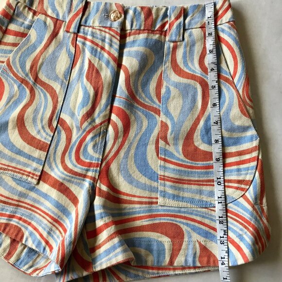 FRNCH Tiffany Creme‎ Wavy Shorts Size Small - Picture 8 of 10